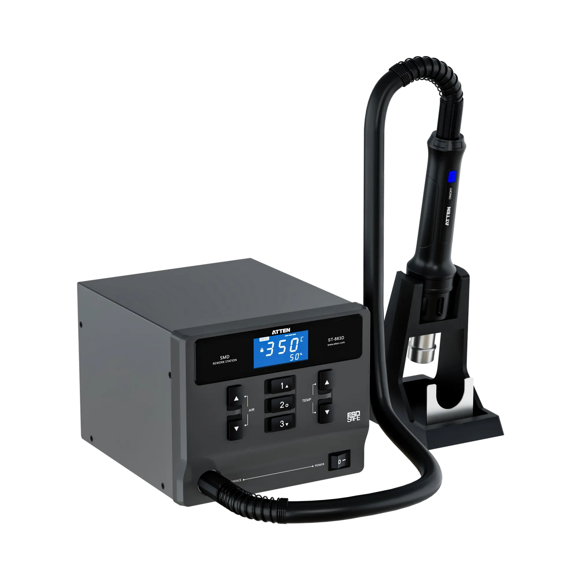 Three Preset Airflows And Temperatures As A Practical Meaning On A Hot Air Station Page